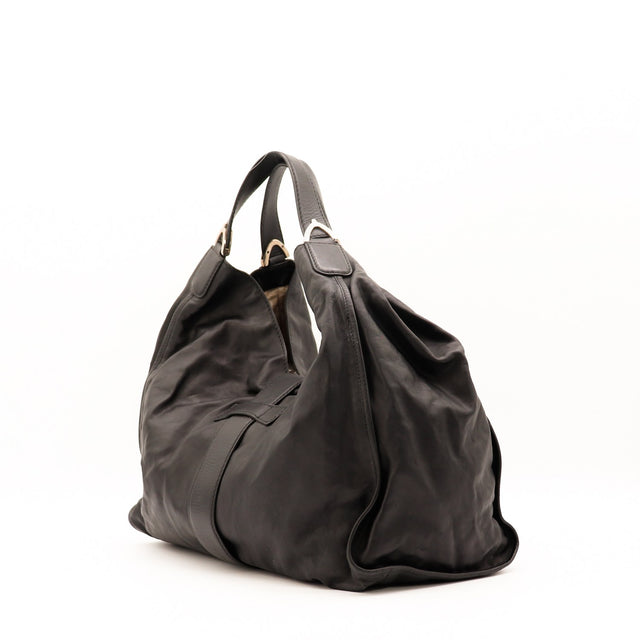 Intérieur toile GG beige Gucci Stirrup Hobo occasion authentique — AMANA Vintage