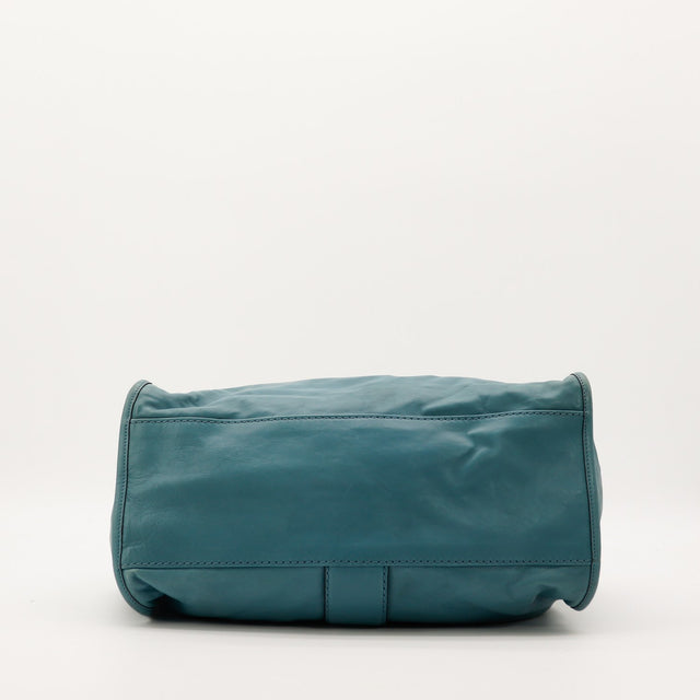 Gucci Hobo Stirrup fond du sac cuir vert canard — AMANA Vintage