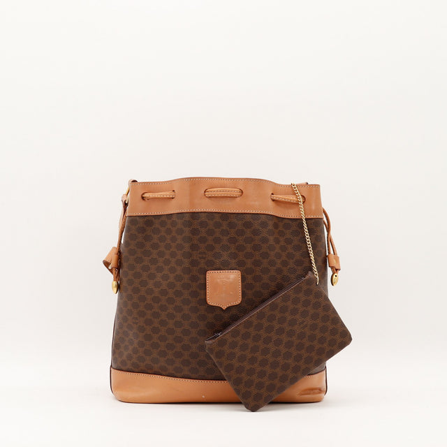 Vue de face Celine Seau Macadam avec pochette satellite incluse — AMANA Vintage