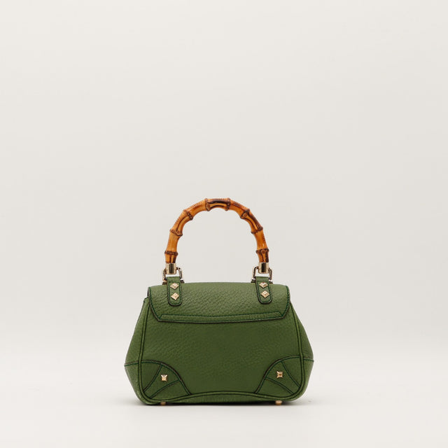 Vue de dos sac Gucci Tote Bag Bella Bambou vert occasion authentique — AMANA Vintage