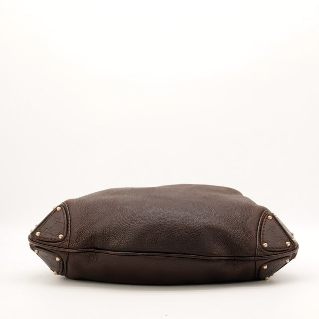 Gucci Hobo Bamboo marron vue du fond cuir occasion authentique — AMANA Vintage