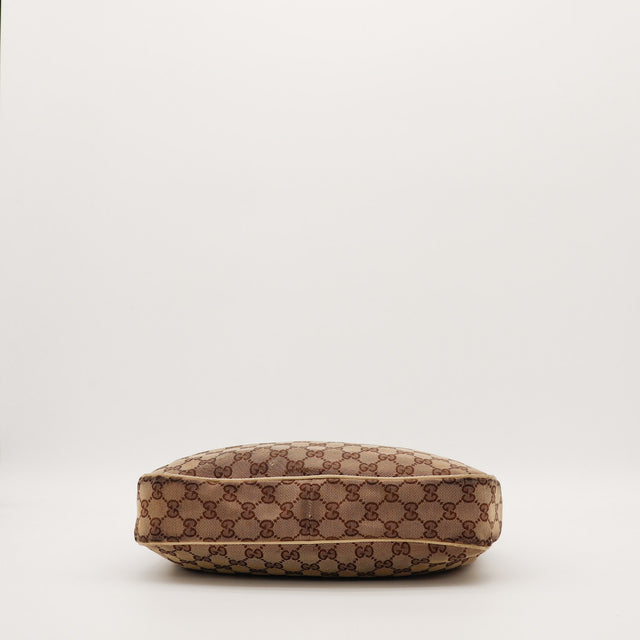 Vue du fond Gucci Hobo GG canvas beige occasion — AMANA Vintage