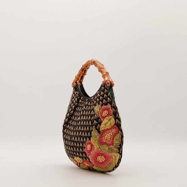 Vue de profil gauche Gucci Hobo Bambou silhouette demi-lune — AMANA Vintage