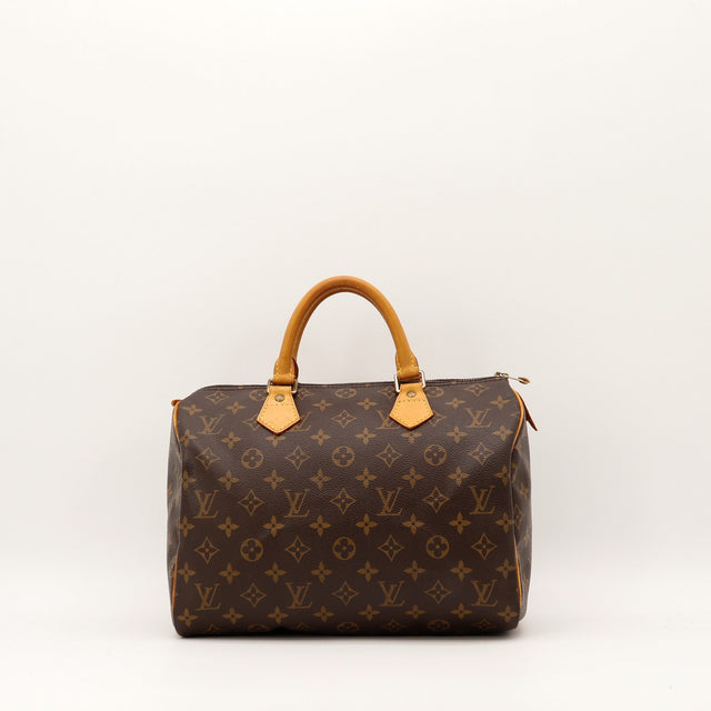 Sac Louis Vuitton Speedy 30 toile Monogram marron vue de face occasion authentique — AMANA Vintage