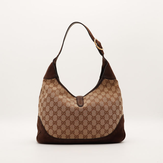 Vue arrière Gucci New Jackie toile monogrammée sans bande Web — AMANA Vintage