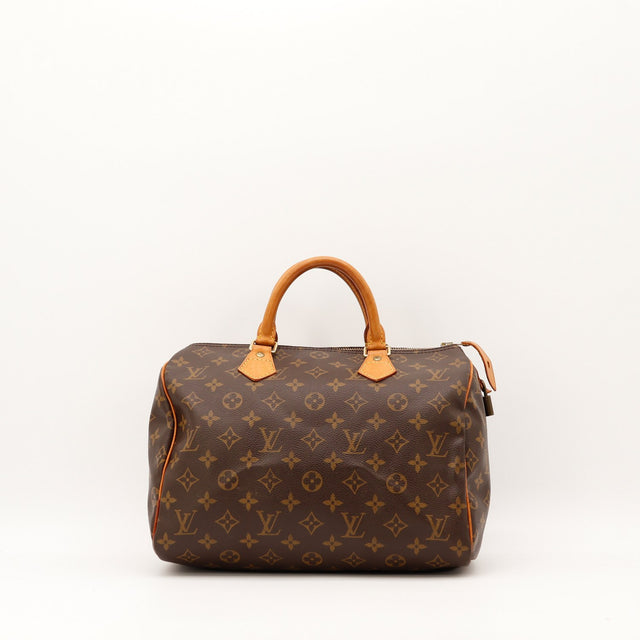 Sac Louis Vuitton Speedy 30 toile Monogram vue de face occasion authentique — AMANA Vintage