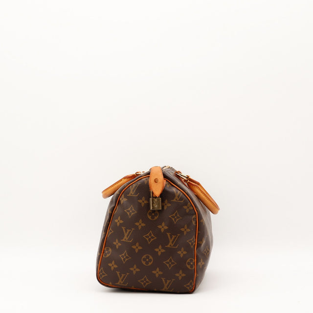 Anses cuir vachette Louis Vuitton Speedy 30 patine occasion authentique — AMANA Vintage