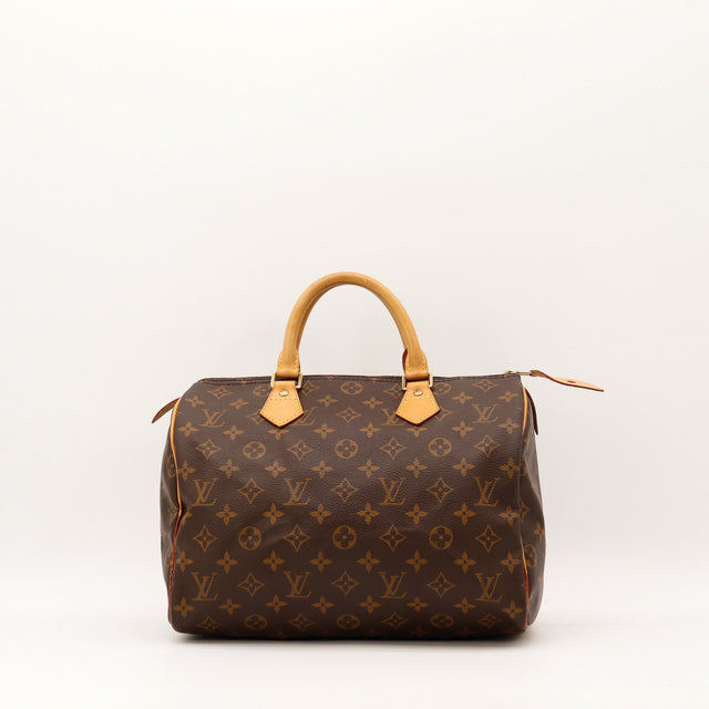 Sac Louis Vuitton Speedy 30 toile Monogram vue de face occasion authentique — AMANA Vintage