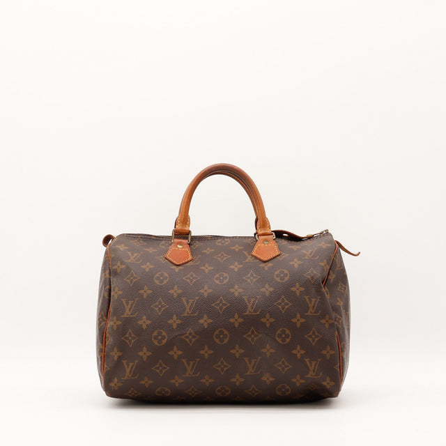 Sac Louis Vuitton Speedy 30 toile Monogram vue de face occasion authentique — AMANA Vintage