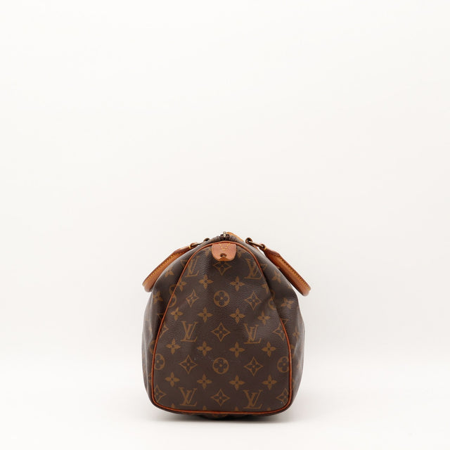 Coins avec frottements Louis Vuitton Speedy 30 toile Monogram occasion authentique — AMANA Vintage