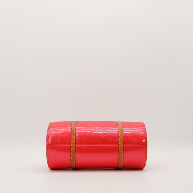 Vue du dessus Louis Vuitton Bedford Vernis rouge couture vachette — AMANA Vintage