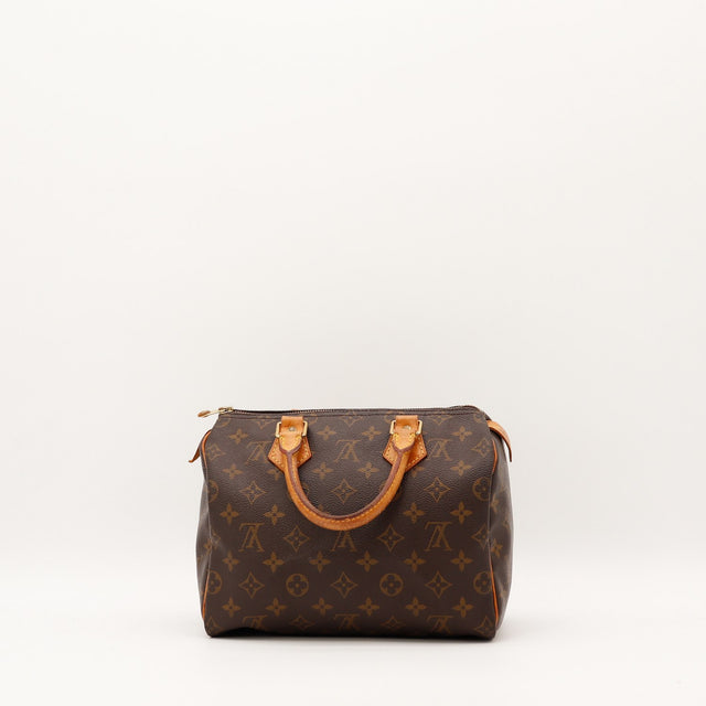 Coins et bords cuir Louis Vuitton Speedy 25 toile Monogram — AMANA Vintage