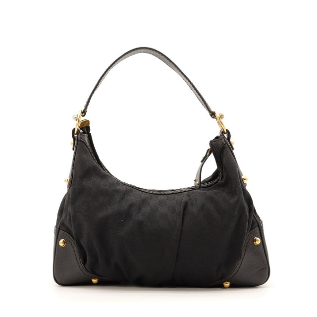 Face arrière sac Gucci Indy Hobo toile monogrammée noire — AMANA Vintage