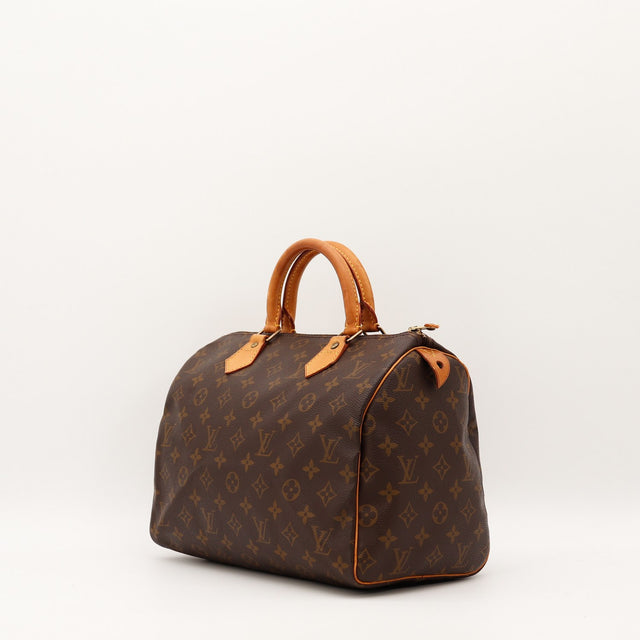 Sac Louis Vuitton Speedy 30 toile Monogramme vue de dos occasion authentique — AMANA Vintage