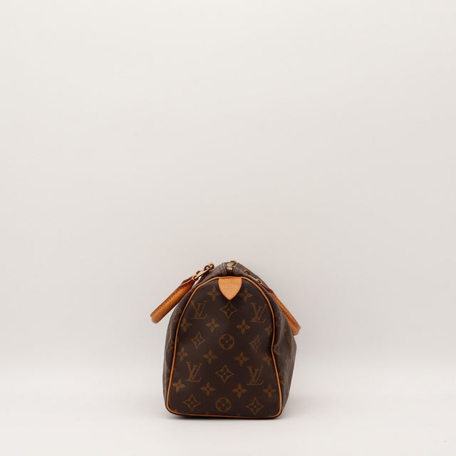 Cadenas dore Louis Vuitton Speedy 25 toile Monogram occasion authentique — AMANA Vintage