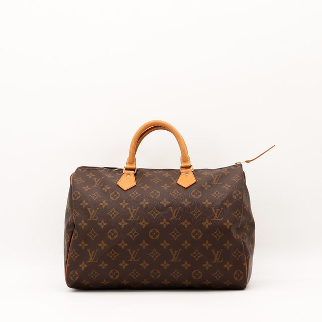 Sac Louis Vuitton Speedy 35 toile Monogram vue de face occasion authentique — AMANA Vintage