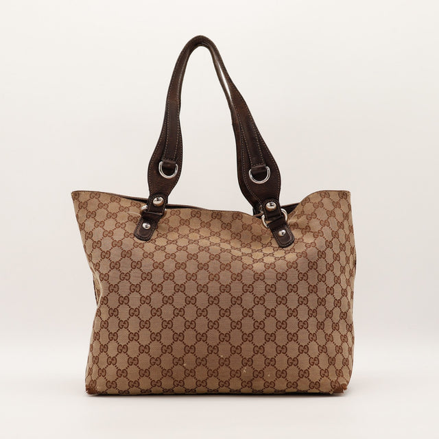 Face arrière Gucci Tote Horsebit toile monogrammée occasion — AMANA Vintage