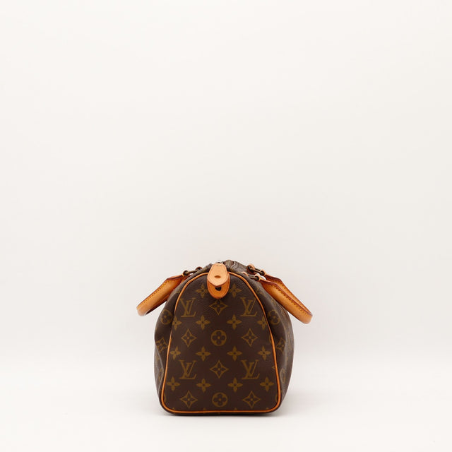 Anses patinees Louis Vuitton Speedy 25 toile Monogram occasion authentique — AMANA Vintage
