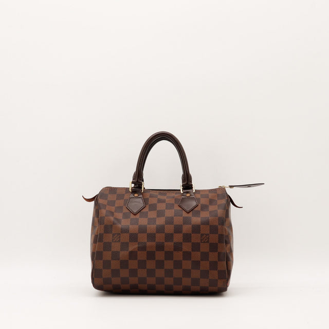 Sac Louis Vuitton Speedy 25 toile Damier Ébène vue de face occasion authentique — AMANA Vintage