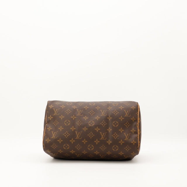 Detail zip et tirette cuir Louis Vuitton Speedy 30 — AMANA Vintage