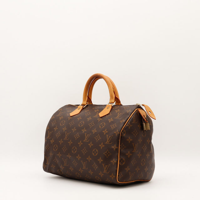 Sac Louis Vuitton Speedy 30 vue de dos toile Monogramme occasion authentique — AMANA Vintage