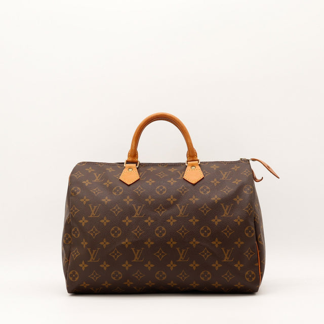 Sac Louis Vuitton Speedy 35 toile Monogram vue de face occasion authentique — AMANA Vintage