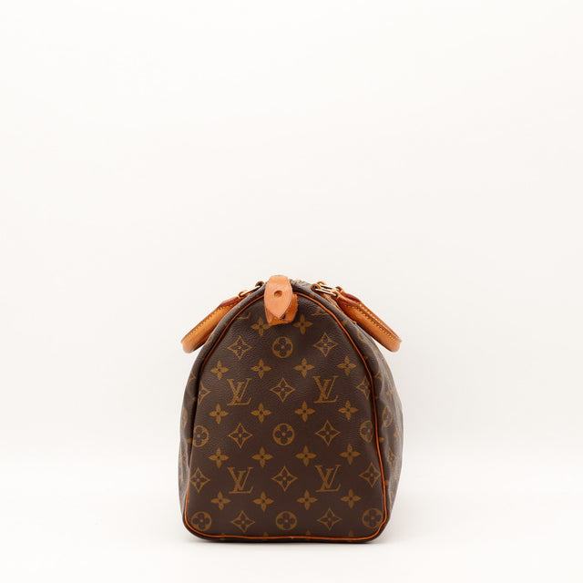 Anses Louis Vuitton Speedy 35 patine prononcée occasion authentique — AMANA Vintage