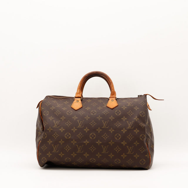 Sac Louis Vuitton Speedy 35 toile Monogram vue de face occasion authentique — AMANA Vintage