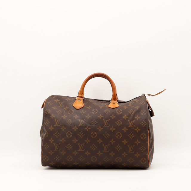 Sac Louis Vuitton Speedy 35 toile Monogram vue de face occasion authentique — AMANA Vintage