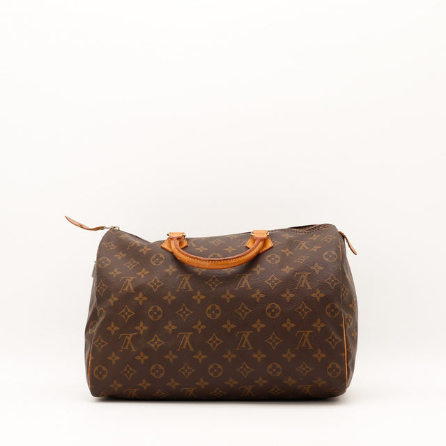 Détail coins frottements Louis Vuitton Speedy 35 occasion authentique — AMANA Vintage
