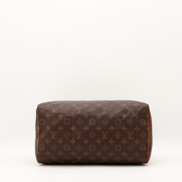 Détail cadenas Louis Vuitton Speedy 35 occasion authentique — AMANA Vintage