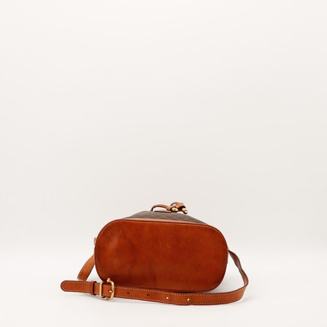 Fond du sac seau Celine Macadam cuir naturel assombri — AMANA Vintage