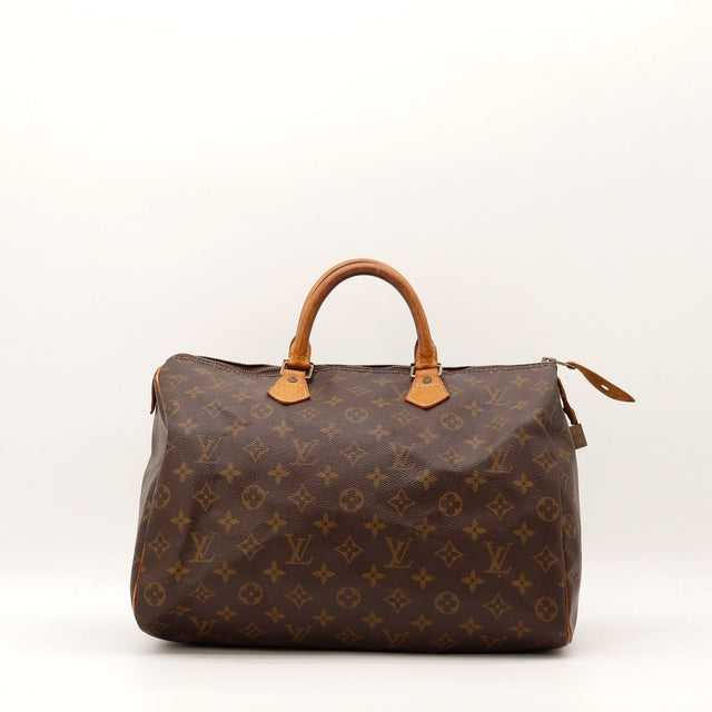 Sac Louis Vuitton Speedy 35 toile Monogram vue de face occasion authentique — AMANA Vintage