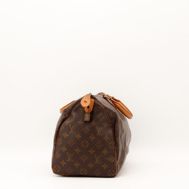 Coins vachette Louis Vuitton Speedy 35 frottements occasion authentique — AMANA Vintage