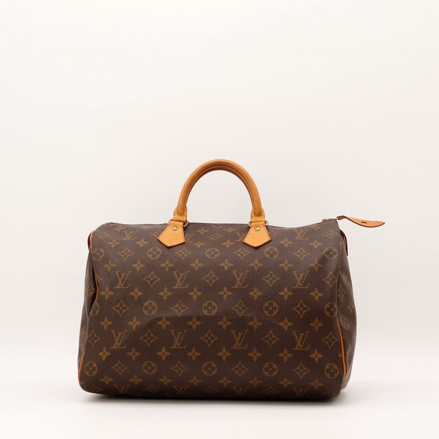 Sac Louis Vuitton Speedy 35 toile Monogram vue de face occasion authentique — AMANA Vintage