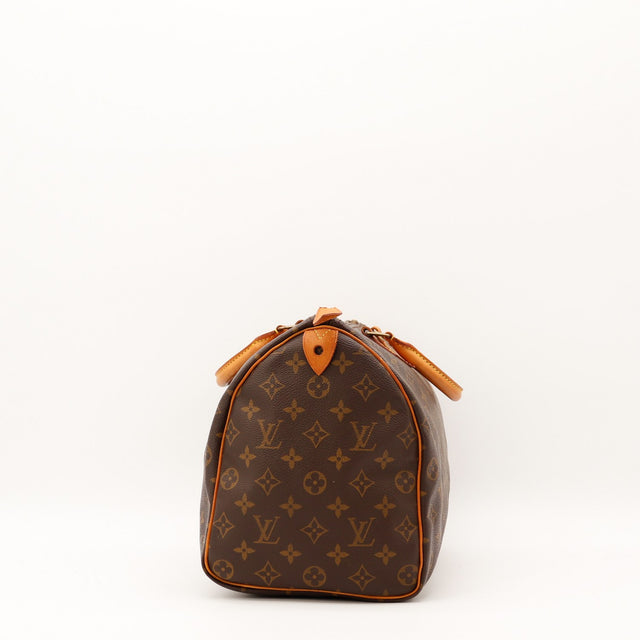 Anses vachette patinees Louis Vuitton Speedy 35 occasion authentique — AMANA Vintage