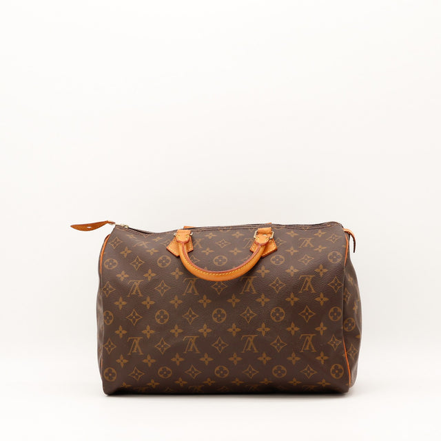 Coins frottements Louis Vuitton Speedy 35 toile Monogram — AMANA Vintage