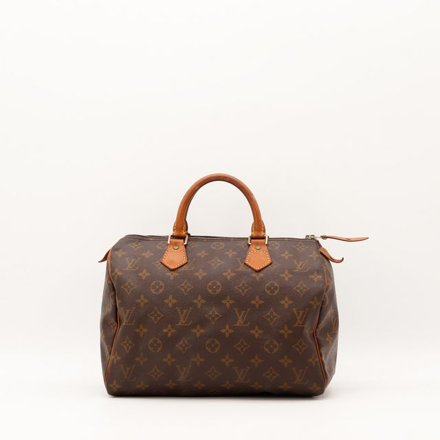 Sac Louis Vuitton Speedy 30 toile Monogram marron vue de face occasion authentique — AMANA Vintage