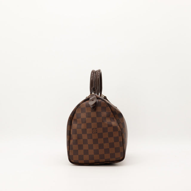 Louis Vuitton Speedy 30 Damier Ebène vue de profil gauche occasion — AMANA Vintage