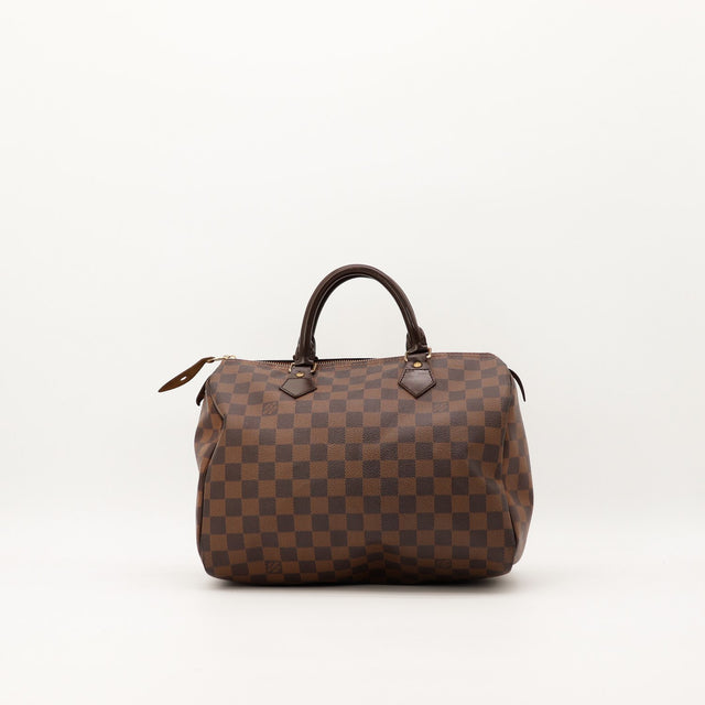 Louis Vuitton Speedy 30 Damier Ebène vue de face côté B occasion — AMANA Vintage