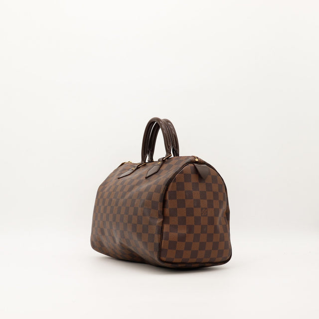 Louis Vuitton Speedy 30 Damier Ebène vue trois quarts dos occasion — AMANA Vintage