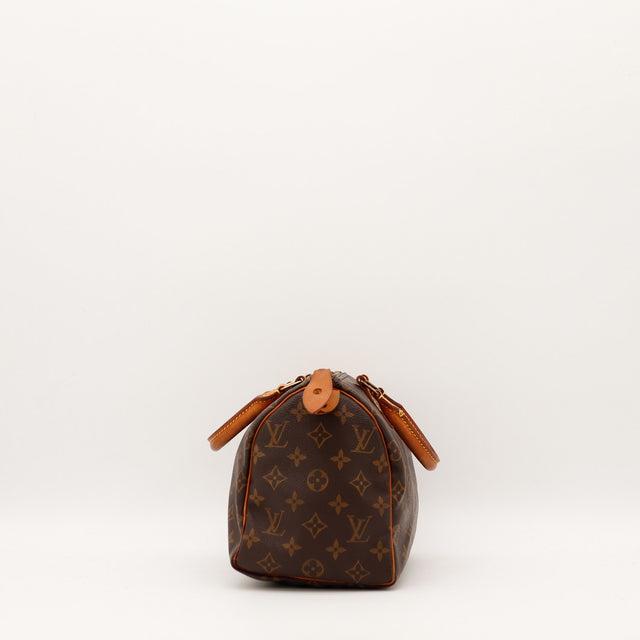 Anses patinées Louis Vuitton Speedy 25 toile Monogram occasion authentique — AMANA Vintage