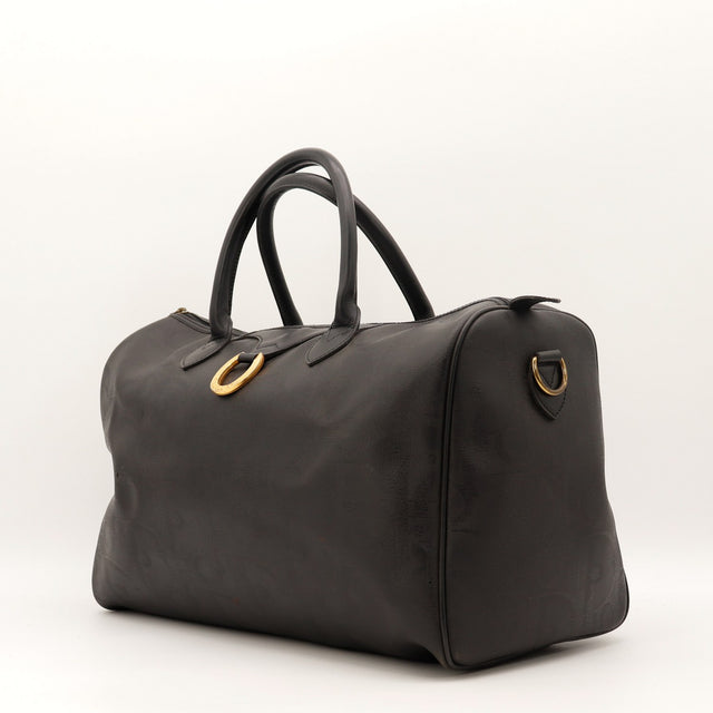Sac Christian Dior Boston noir vue de trois quarts occasion authentique — AMANA Vintage