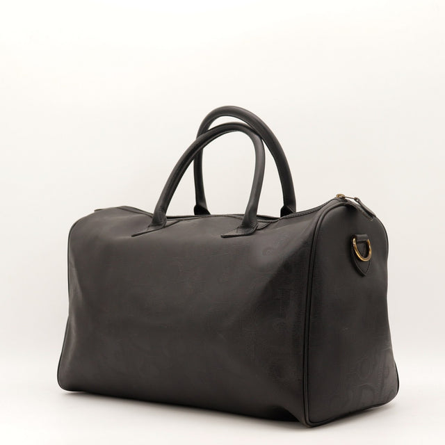 Détail argenterie dorée et tirette Christian Dior Boston noir — AMANA Vintage