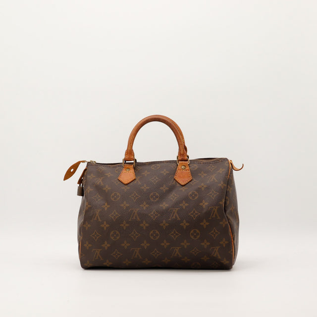 Louis Vuitton Speedy 30 vue de dos toile Monogram occasion authentique — AMANA Vintage