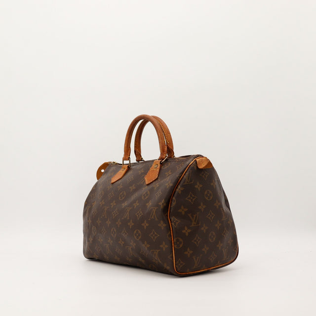 Louis Vuitton Speedy 30 vue du fond toile Monogram — AMANA Vintage