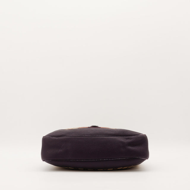 Vue du fond sac Gucci New Jackie cuir prune — AMANA Vintage