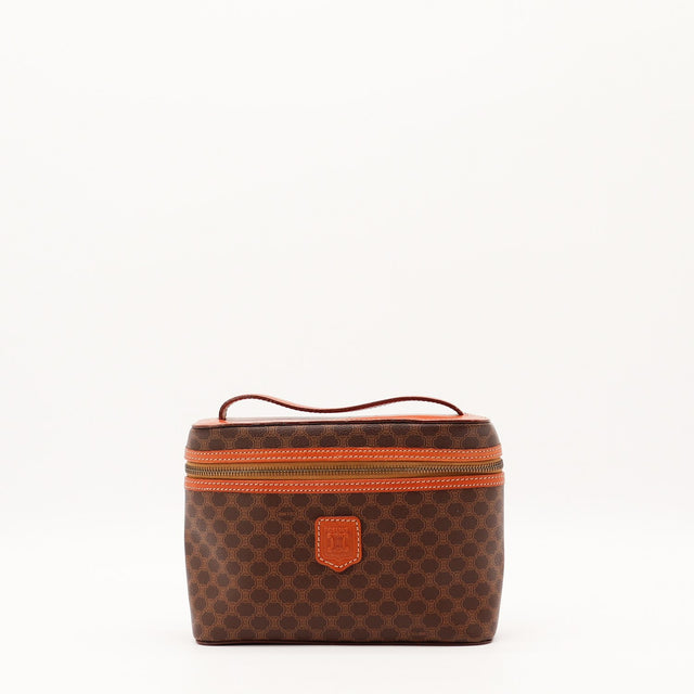 Vanity Céline toile Macadam marron vue de face occasion authentique — AMANA Vintage