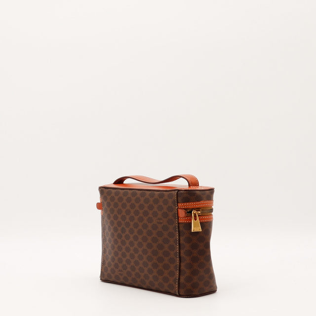 Détail tirette dorée et zip Céline Vanity Macadam — AMANA Vintage