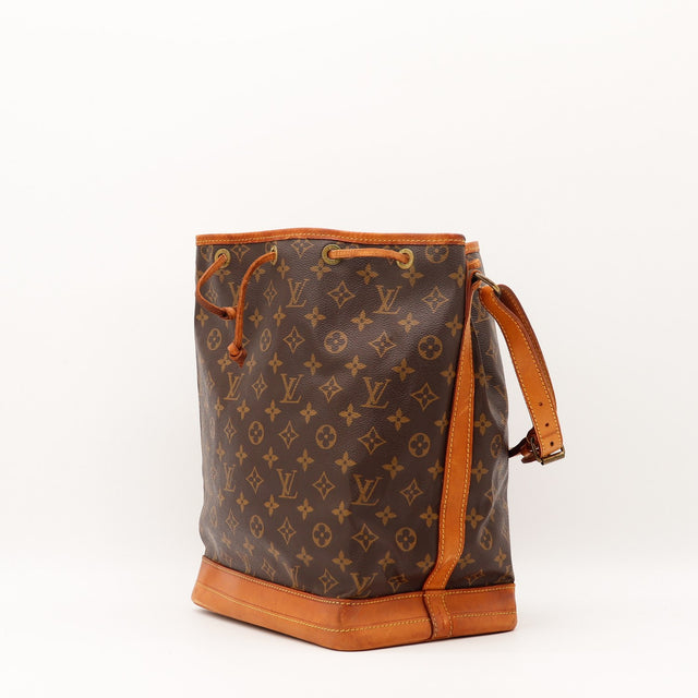 Sac seau Louis Vuitton Noé GM toile Monogram vue de dos occasion authentique — AMANA Vintage
